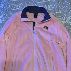 Women’s fleece north face pink jacket